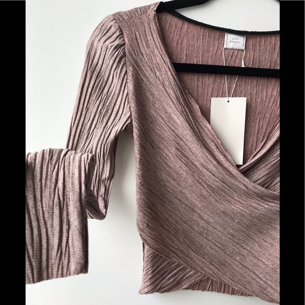Zara W/B Collection Surplice Blouse 💞 - Picture 5 of 7